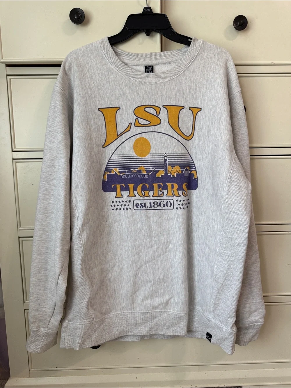 LSU Tigers Gray Crewneck Sweatshirt